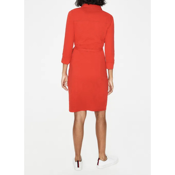 NWT Boden Tara Jersey Shirt Dress Womens 10 Medium Red - Picture 4 of 14